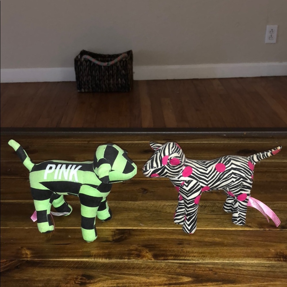 2 Victoria secret PINK mini dogs